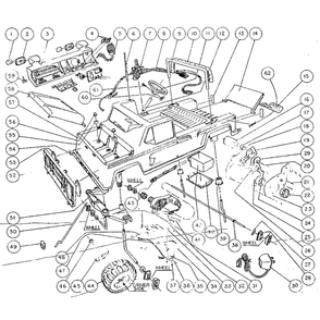 Part Location Diagram of 19.00002 Power Wheels Drivr Without Sp
